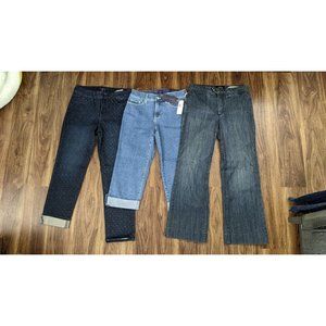 3 pairs NYDJ Not your daughters jeans Sz 4 , 6